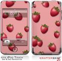 iPod Touch 2G & 3G Skin Kit Strawberries on Pink