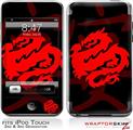iPod Touch 2G & 3G Skin Kit Oriental Dragon Red on Black
