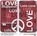 iPod Touch 2G & 3G Skin Kit Love and Peace Pink