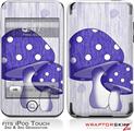 iPod Touch 2G & 3G Skin Kit Mushrooms Purple