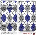 iPod Touch 2G & 3G Skin Kit Argyle Blue and Gray