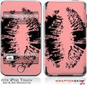 iPod Touch 2G & 3G Skin Kit Big Kiss Black on Pink