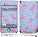 iPod Touch 2G & 3G Skin Kit Flamingos on Blue