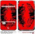 iPod Touch 2G & 3G Skin Kit Big Kiss Black on Red