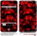 iPod Touch 2G & 3G Skin Kit Skulls Confetti Red