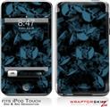iPod Touch 2G & 3G Skin Kit Skulls Confetti Blue