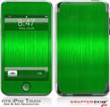 iPod Touch 2G & 3G Skin Kit Simulated Brushed Metal Green