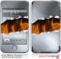 iPod Touch 2G & 3G Skin Kit Ripped Metal Fire