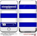 iPod Touch 2G & 3G Skin Kit Kearas Psycho Stripes Blue and White