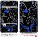 iPod Touch 2G & 3G Skin Kit Twisted Garden Gray and Blue