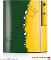 Sony PS3 Skin Ripped Colors Green Yellow