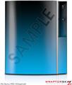 Sony PS3 Skin Smooth Fades Neon Blue Black