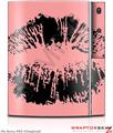 Sony PS3 Skin Big Kiss Lips Black on Pink