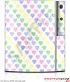 Sony PS3 Skin Pastel Hearts on White
