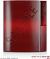 Sony PS3 Skin Simulated Brushed Metal Red