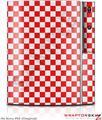 Sony PS3 Skin Checkered Canvas Red and White