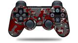 WraptorCamo Old School Camouflage Camo Red Dark - Decal Style Skin fits Sony PS3 Controller (CONTROLLER NOT INCLUDED)