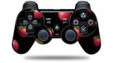 Strawberries on Black - Decal Style Skin fits Sony PS3 Controller (CONTROLLER NOT INCLUDED)