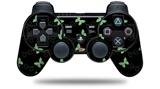 Pastel Butterflies Green on Black - Decal Style Skin fits Sony PS3 Controller (CONTROLLER NOT INCLUDED)