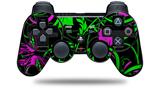 Twisted Garden Green and Hot Pink - Decal Style Skin fits Sony PS3 Controller (CONTROLLER NOT INCLUDED)