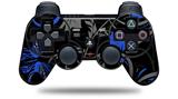 Twisted Garden Gray and Blue - Decal Style Skin fits Sony PS3 Controller (CONTROLLER NOT INCLUDED)