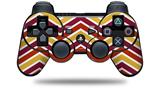 Zig Zag Yellow Burgundy Orange - Decal Style Skin fits Sony PS3 Controller (CONTROLLER NOT INCLUDED)