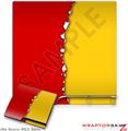 Sony PS3 Slim Skin Ripped Colors Red Yellow
