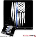 Sony PS3 Slim Skin Brushed USA American Flag Blue Line