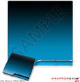 Sony PS3 Slim Skin Smooth Fades Neon Blue Black