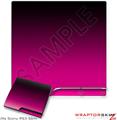 Decal Skin compatible with Sony PS3 Slim Smooth Fades Hot Pink Black