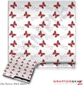 Sony PS3 Slim Skin - Pastel Butterflies Red on White