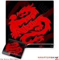 Sony PS3 Slim Skin - Oriental Dragon Red on Black