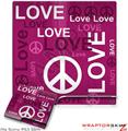 Sony PS3 Slim Skin - Love and Peace Hot Pink