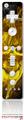 Wii Remote Controller Skin Flaming Fire Skull Yellow