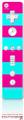 Wii Remote Controller Skin - Kearas Psycho Stripes Neon Teal and Hot Pink