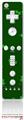 Wii Remote Controller Skin - Christmas Holly Leaves on Green