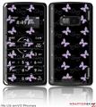 LG enV2 Skin - Pastel Butterflies Purple on Black