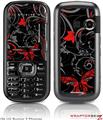 LG Rumor 2 Skin - Twisted Garden Gray and Red