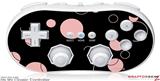 Wii Classic Controller Skin - Lots of Dots Pink on Black
