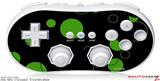 Wii Classic Controller Skin - Lots of Dots Green on Black