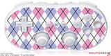 Wii Classic Controller Skin - Argyle Pink and Blue