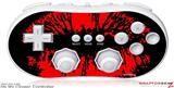 Wii Classic Controller Skin - Big Kiss Lips Red on Black
