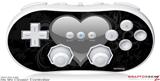 Wii Classic Controller Skin - Glass Heart Grunge Gray