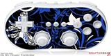 Wii Classic Controller Skin - Twisted Garden Blue and White
