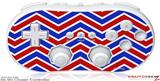 Wii Classic Controller Skin Zig Zag Red White and Blue