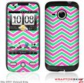 HTC Droid Eris Skin Zig Zag Teal Green and Pink