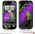 HTC Droid Eris Skin Halftone Splatter Green Purple