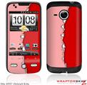 HTC Droid Eris Skin Ripped Colors Pink Red