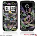 HTC Droid Eris Skin - Neon Swoosh on Black