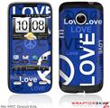 HTC Droid Eris Skin - Love and Peace Blue
